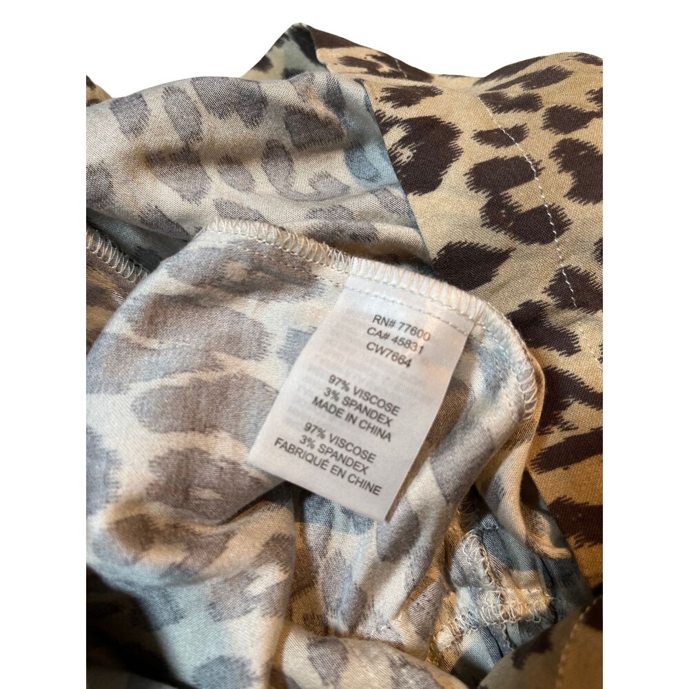 Chaser Leopard Print Short Romper Snaps Cinch Wai… - image 6